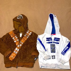 Pair of boys Star Wars jackets size 4.